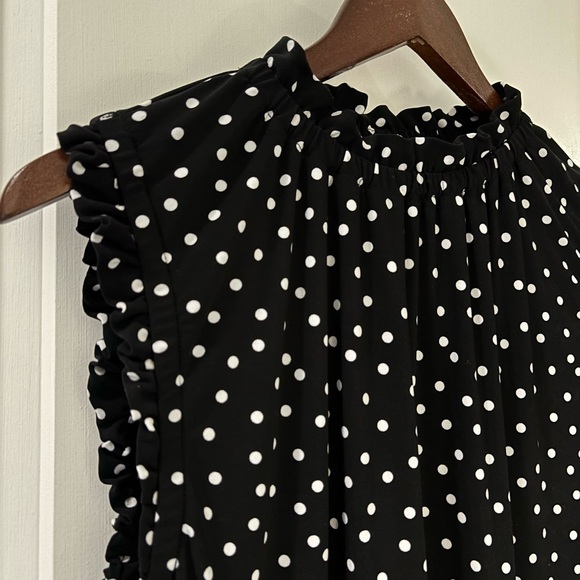 Tommy Hilfiger Black & white polka dot stretch dress size 14 - Picture 2 of 7
